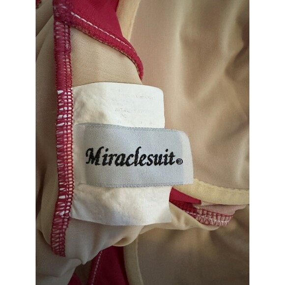 Miraclesuit Rock Solid Cherie One Piece Swimsuit Hot Pink Size 12/14 - Picture 6 of 6
